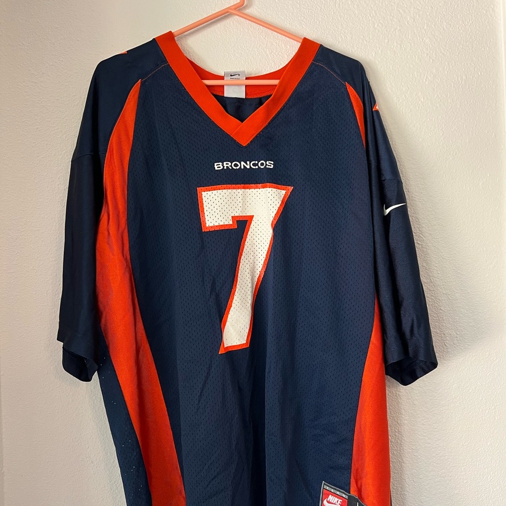 Nike Men's Dark Blue and Orange Jersey